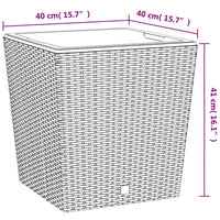Thumbnail for Pflanzkübel mit herausnehmbaren Einsatz Braun 37/64 L PP-Rattan