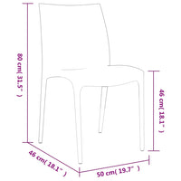 Thumbnail for Gartenstühle 2 Stk. Creme 50x46x80 cm Polypropylen