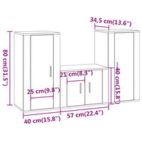 Thumbnail for 3-tlg. TV-Schrank-Set Weiß Holzwerkstoff