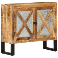 Thumbnail for Sideboard 80x30x71 cm Massives Raues Mangoholz und Metall