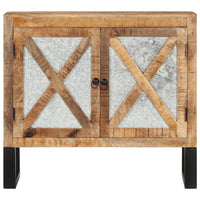 Thumbnail for Sideboard 80x30x71 cm Massives Raues Mangoholz und Metall