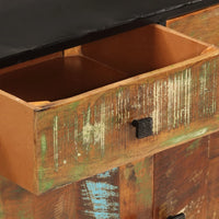 Thumbnail for Sideboard 140x35x70 cm Altholz Massiv und Metall