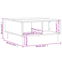 Thumbnail for Couchtisch Braun Eichen-Optik 60x60x30 cm Holzwerkstoff