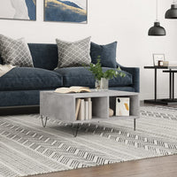 Thumbnail for Couchtisch Betongrau 60x60x30 cm Holzwerkstoff