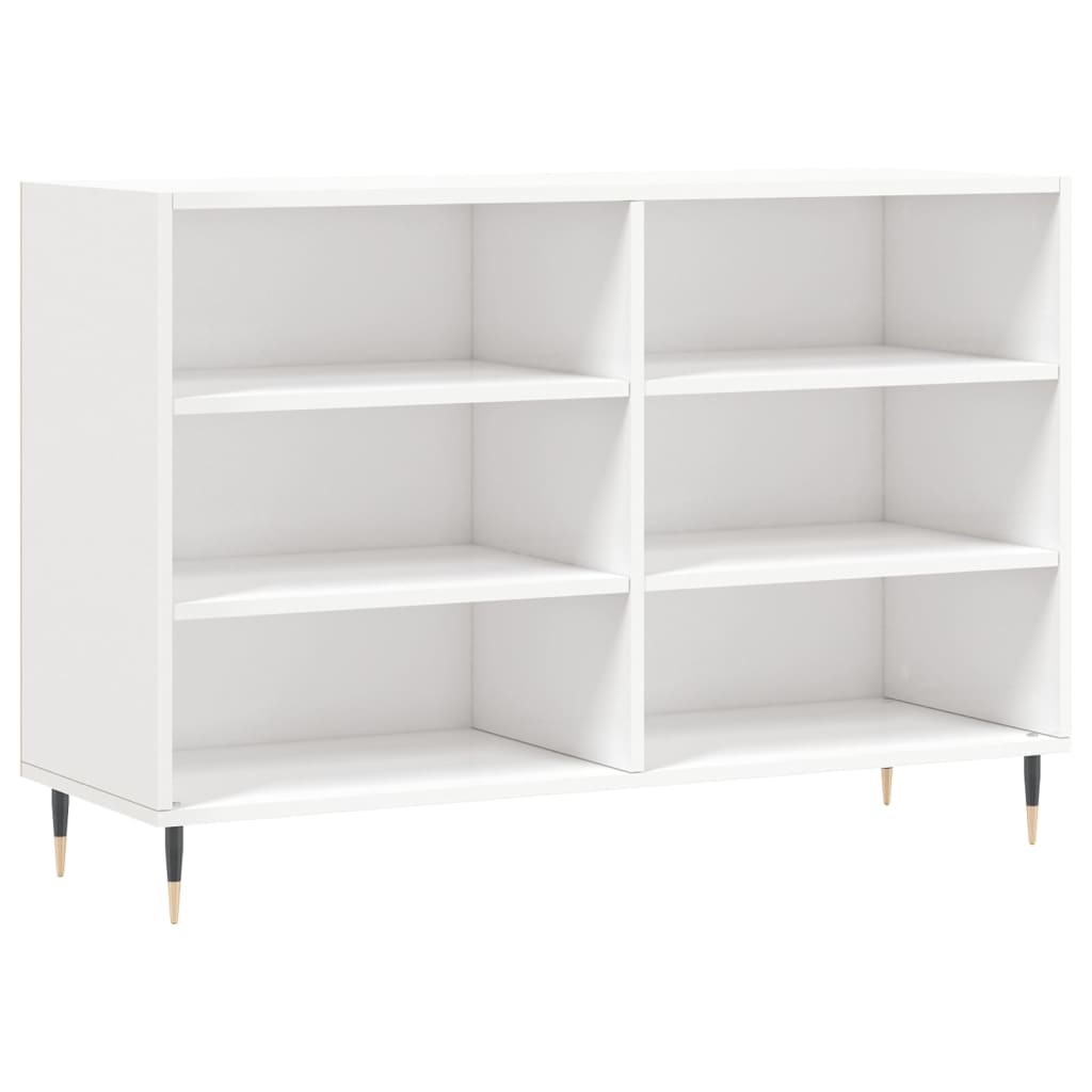 Sideboard Hochglanz-Weiß 103,5x35x70 cm Holzwerkstoff