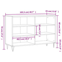 Thumbnail for Sideboard Betongrau 103,5x35x70 cm Holzwerkstoff
