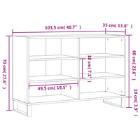 Thumbnail for Sideboard Grau Sonoma 103,5x35x70 cm Holzwerkstoff