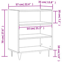 Thumbnail for Sideboard Weiß 57x35x70 cm Holzwerkstoff