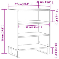 Thumbnail for Sideboard Hochglanz-Weiß 57x35x70 cm Holzwerkstoff