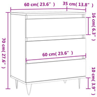 Thumbnail for Sideboard Grau Sonoma 60x35x70 cm Holzwerkstoff