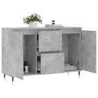 Thumbnail for Sideboard Betongrau 104x35x70 cm Holzwerkstoff