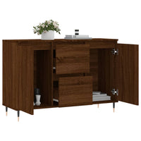 Thumbnail for Sideboard Braun Eichen-Optik 104x35x70 cm Holzwerkstoff