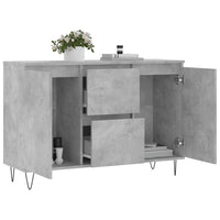 Thumbnail for Sideboard Betongrau 104x35x70 cm Holzwerkstoff