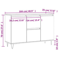 Thumbnail for Sideboard Räuchereiche 104x35x70 cm Holzwerkstoff
