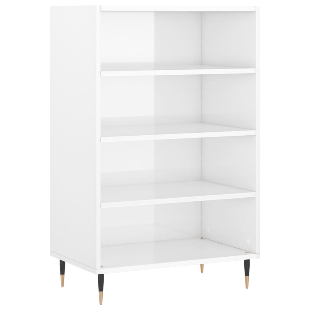 Highboard Hochglanz-Weiß 57x35x90 cm Holzwerkstoff