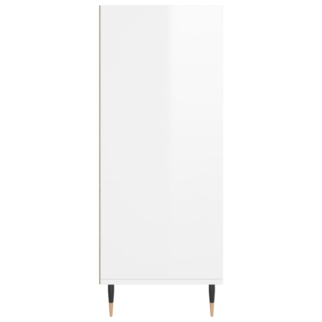 Highboard Hochglanz-Weiß 57x35x90 cm Holzwerkstoff