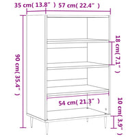 Thumbnail for Highboard Hochglanz-Weiß 57x35x90 cm Holzwerkstoff