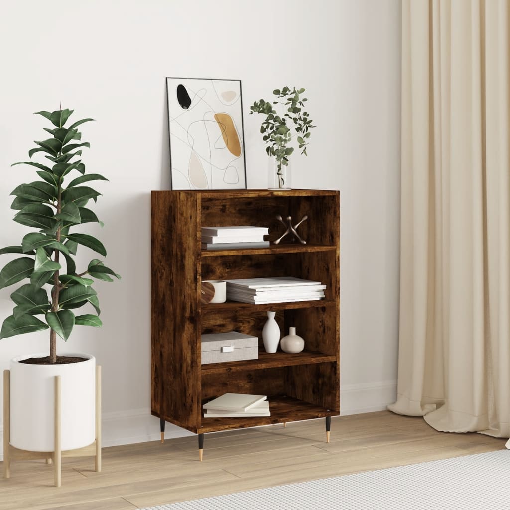 Highboard Räuchereiche 57x35x90 cm Holzwerkstoff