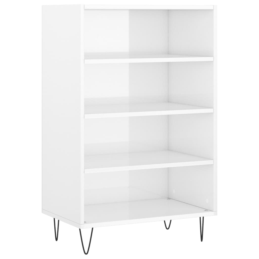 Highboard Hochglanz-Weiß 57x35x90 cm Holzwerkstoff
