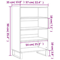 Thumbnail for Highboard Sonoma-Eiche 57x35x90 cm Holzwerkstoff