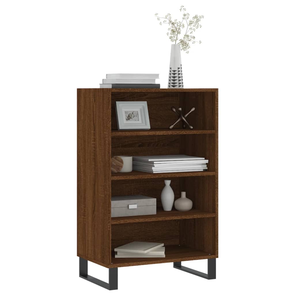 Highboard Braun Eichen-Optik 57x35x90 cm Holzwerkstoff