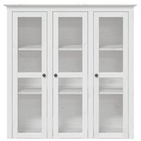 Thumbnail for Vitrinenschrank mit Glastüren BODO Weiß Massivholz Kiefer