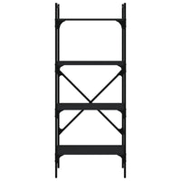 Thumbnail for Bücherregal 4 Fächer Schwarz 56x31,5x138,5 cm Holzwerkstoff