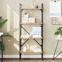 Thumbnail for Bücherregal 4 Fächer Sonoma-Eiche 56x31,5x138,5cm Holzwerkstoff