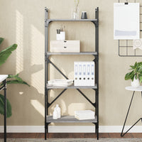 Thumbnail for Bücherregal 4 Fächer Grau Sonoma 56x31,5x138,5 cm Holzwerkstoff