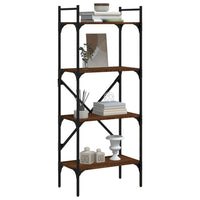 Thumbnail for Bücherregal 4 Fächer Braun Eiche 56x31,5x138,5 cm Holzwerkstoff