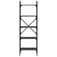 Thumbnail for Bücherregal 5 Fächer Schwarz 56x31,5x174 cm Holzwerkstoff