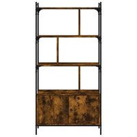 Thumbnail for Bücherregal mit Tür Räuchereiche 76,5x30x154,5 cm Holzwerkstoff