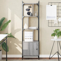 Thumbnail for Bücherregal mit Tür Grau Sonoma 44,5x30x154,5 cm Holzwerkstoff