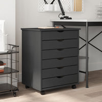 Thumbnail for Rollschrank mit Schubladen MOSS Grau Massivholz Kiefer