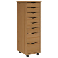 Thumbnail for Rollschrank mit Schubladen MOSS Honigbraun Massivholz Kiefer