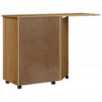 Thumbnail for Rollschrank mit Schreibtisch MOSS Honigbraun Massivholz Kiefer