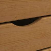Thumbnail for Rollschrank mit Schreibtisch MOSS Honigbraun Massivholz Kiefer