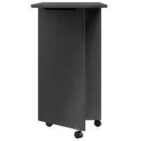 Thumbnail for Rollschrank mit Schreibtisch MOSS Grau Massivholz Kiefer