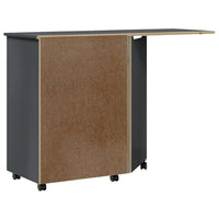 Thumbnail for Rollschrank mit Schreibtisch MOSS Grau Massivholz Kiefer