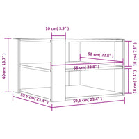 Thumbnail for Couchtisch Weiß 59,5x59,5x40 cm Holzwerkstoff