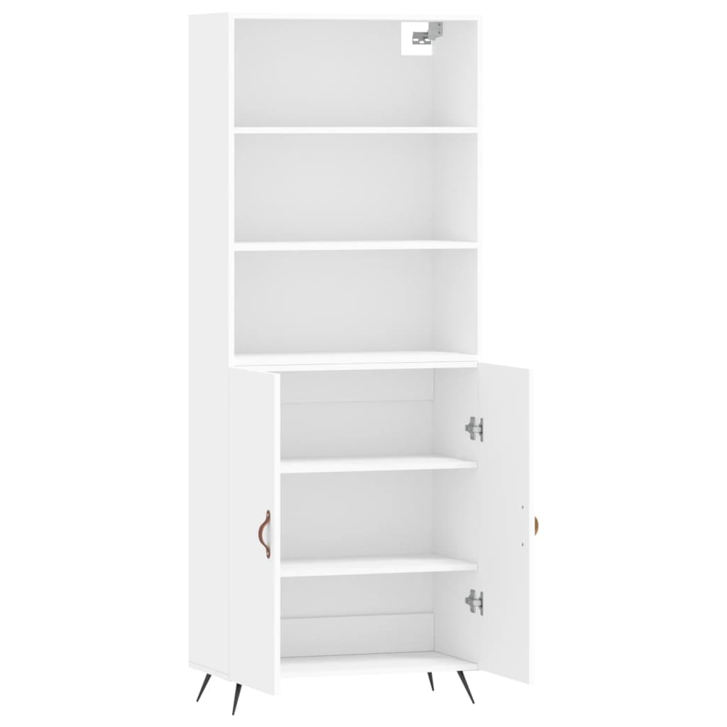 Highboard Weiß 69,5x34x180 cm Holzwerkstoff