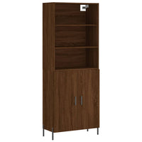 Thumbnail for Highboard Braun Eichen-Optik 69,5x34x180 cm Holzwerkstoff