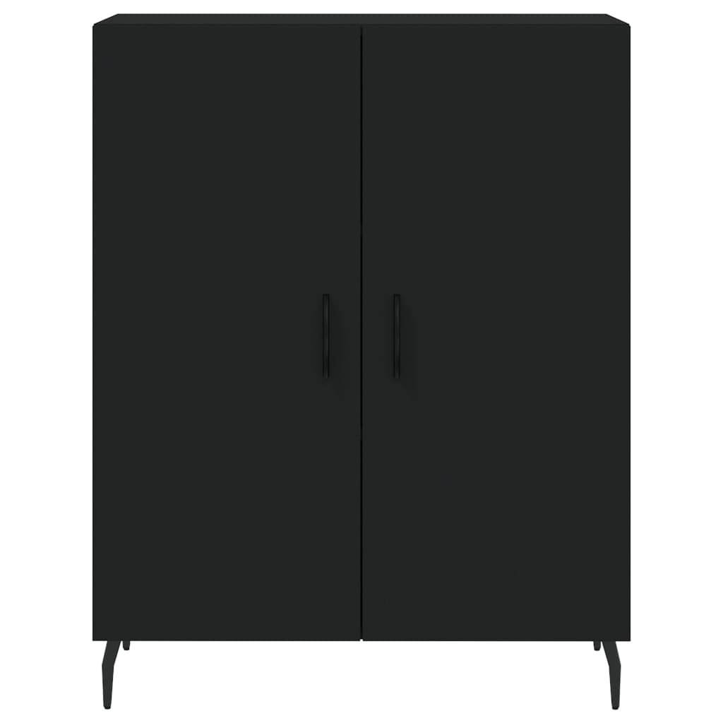 Highboard Schwarz 69,5x34x180 cm Holzwerkstoff
