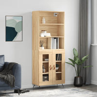 Thumbnail for Highboard Sonoma-Eiche 69,5x34x180 cm Holzwerkstoff