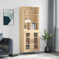 Thumbnail for Highboard Sonoma-Eiche 69,5x34x180 cm Holzwerkstoff