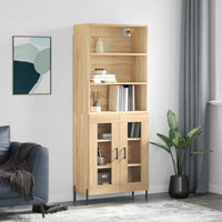 Thumbnail for Highboard Sonoma-Eiche 69,5x34x180 cm Holzwerkstoff