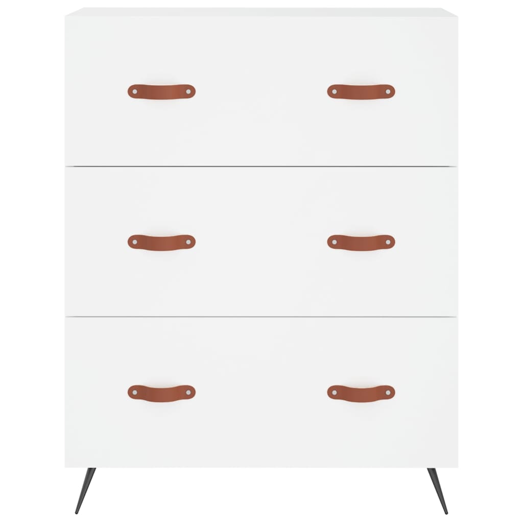 Highboard Weiß 69,5x34x180 cm Holzwerkstoff