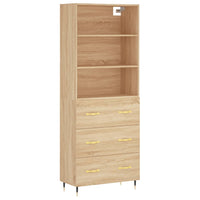 Thumbnail for Highboard Sonoma-Eiche 69,5x34x180 cm Holzwerkstoff
