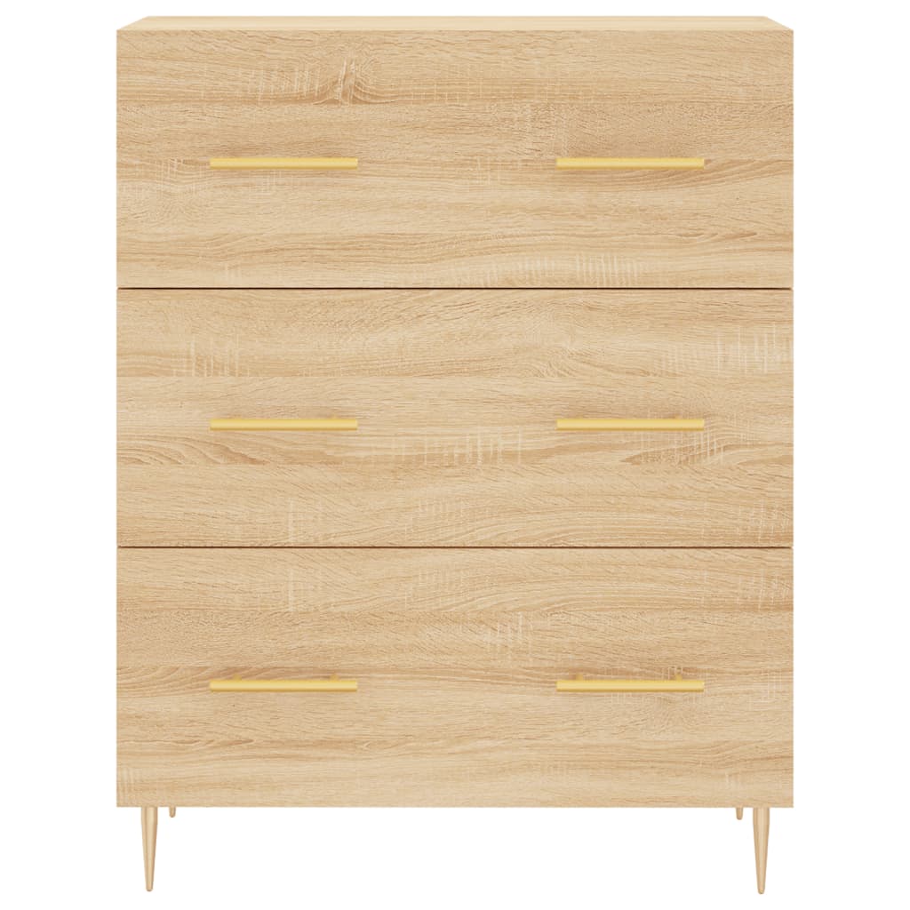 Highboard Sonoma-Eiche 69,5x34x180 cm Holzwerkstoff