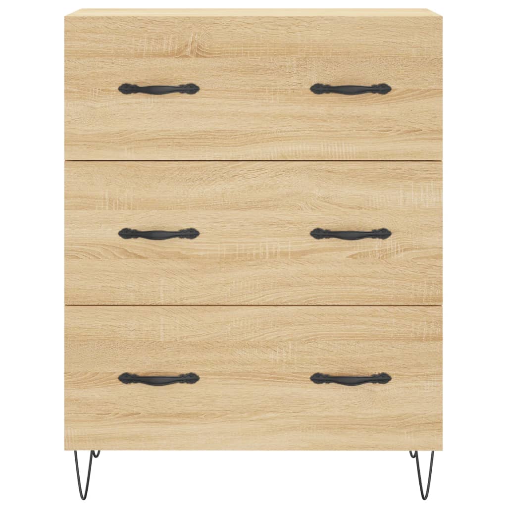 Highboard Sonoma-Eiche 69,5x34x180 cm Holzwerkstoff